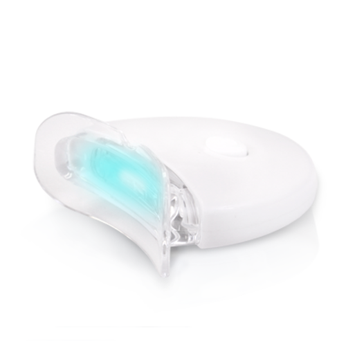 Blue LED accelerator light from Beaming White's Deluxe Whitening Kit.