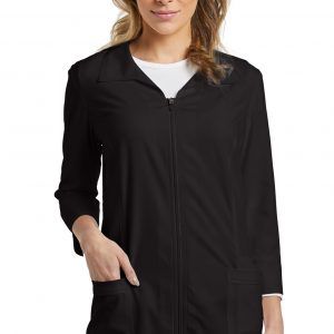 Zipper-Labcoat_black-front