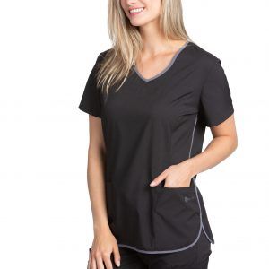 Model wearing a FIT VNeck Top