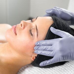 Relaxed woman with eyes closed