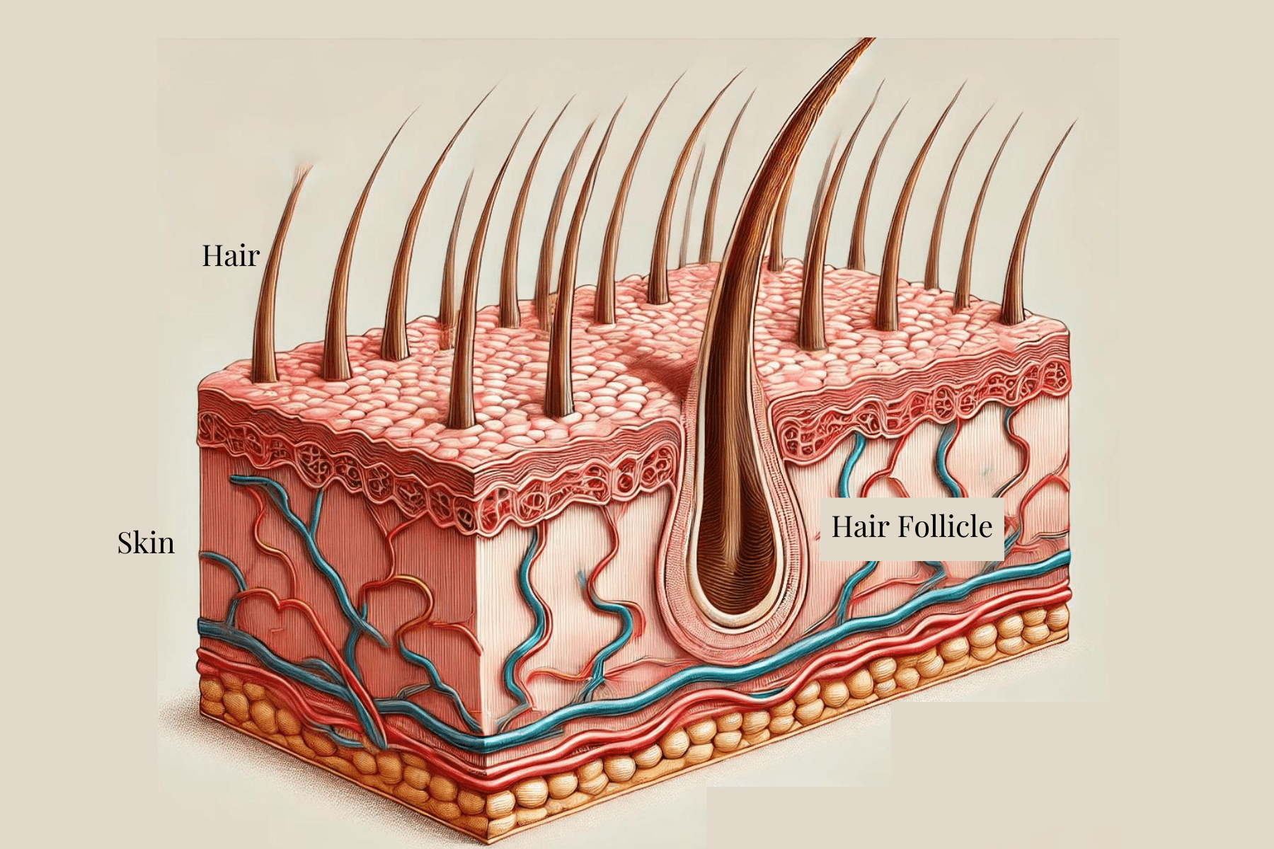 the hair follicle that laser hair removal targets