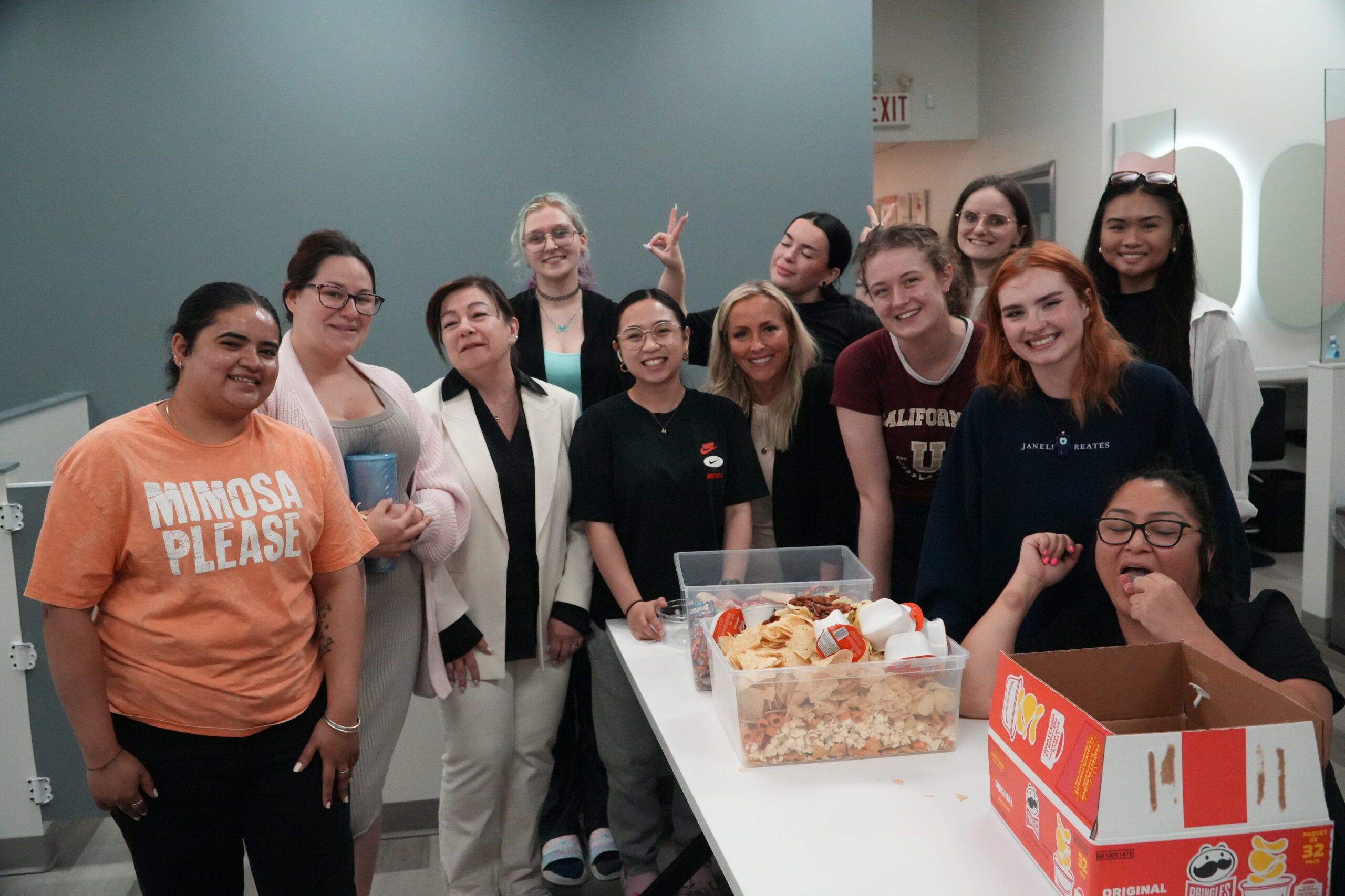 What to Expect in Your First Months of Esthetics School - making friends!