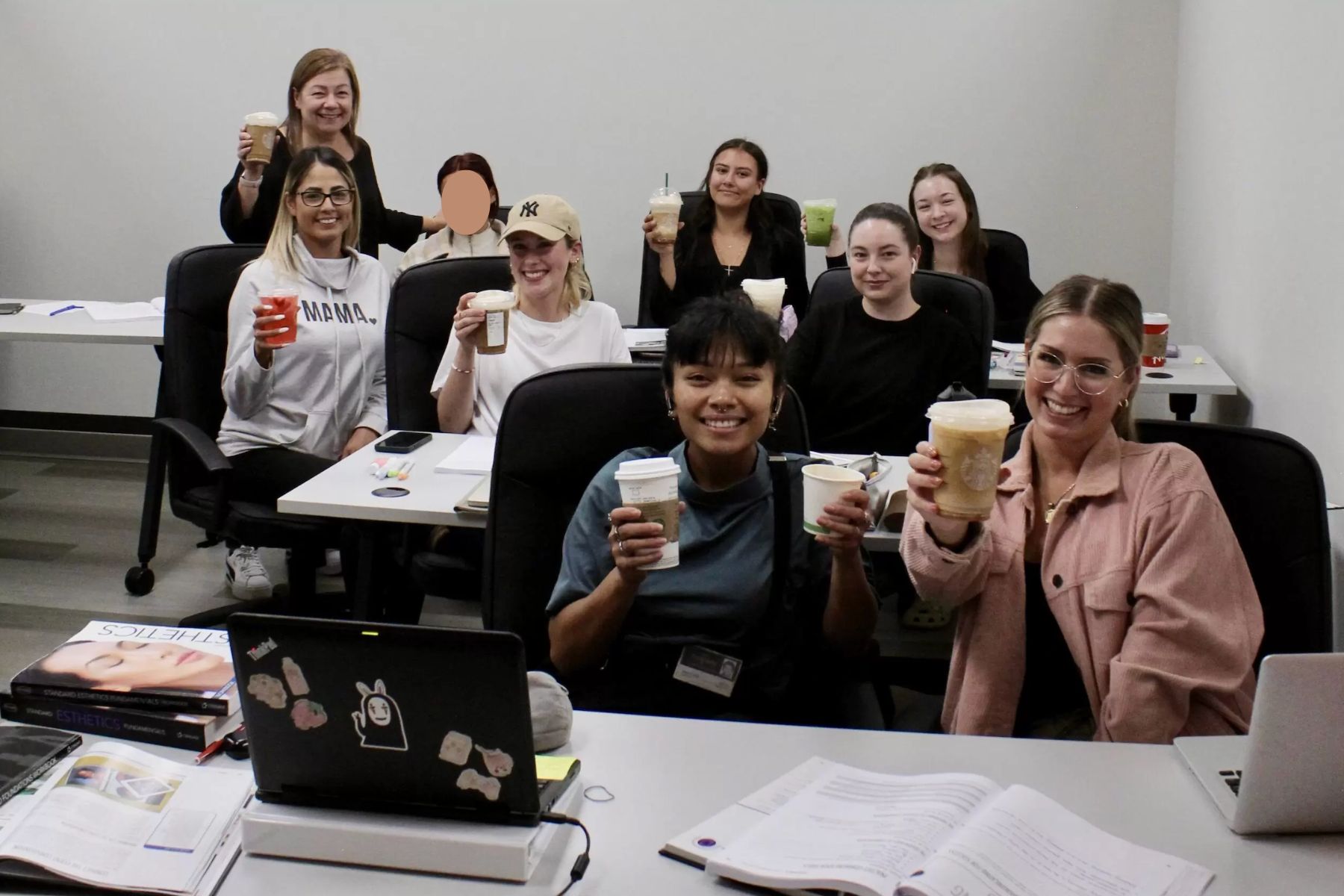 Winnipeg Beauty School students in class