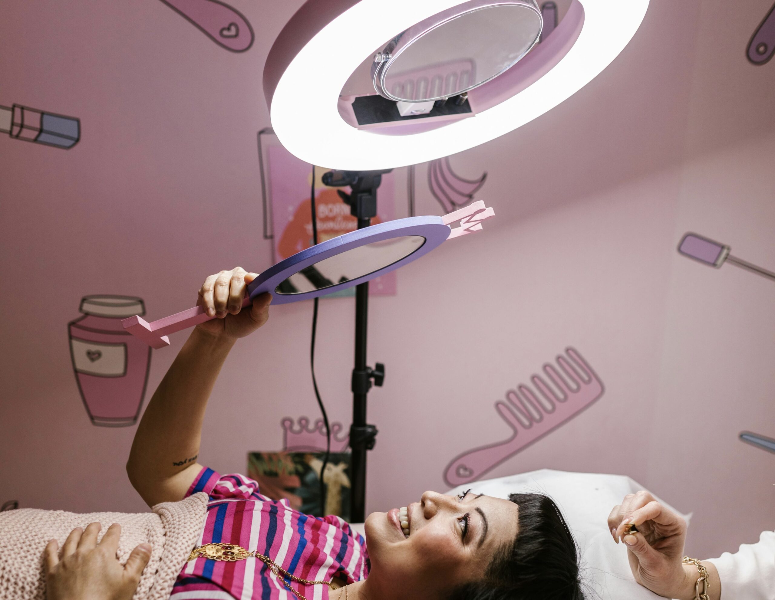 Before & after photo setup by a student esthetician showcasing their attention to detail and client care.